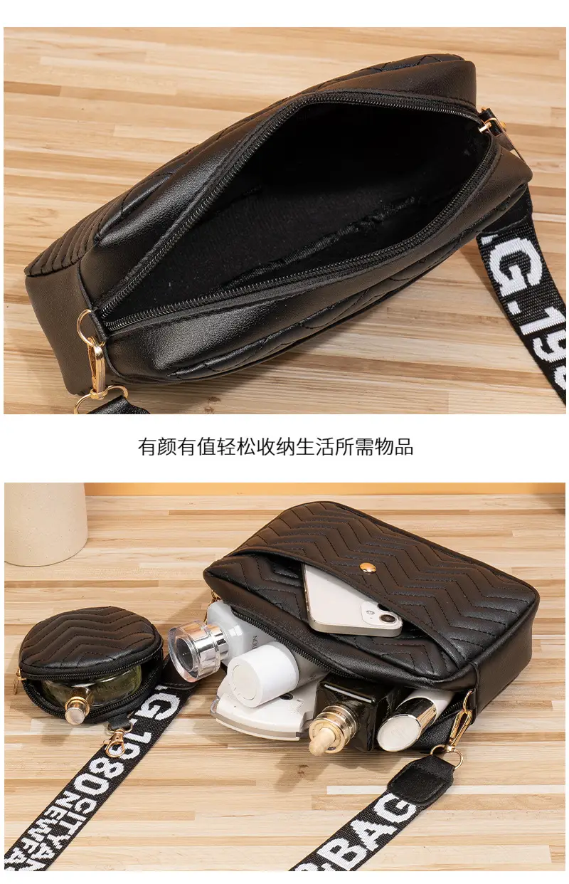 Women's Korean Style Crossbody Bag with Cosmetics & Pouch — feature 43