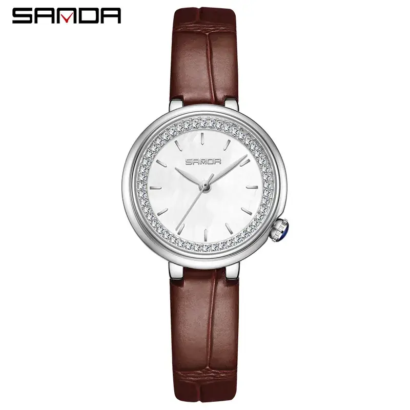 Sanda Diamond Encrusted Women's Quartz Watch - Image 3