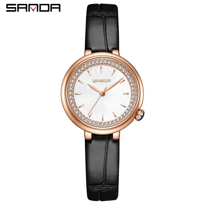 Sanda Diamond Encrusted Women's Quartz Watch - Image 6
