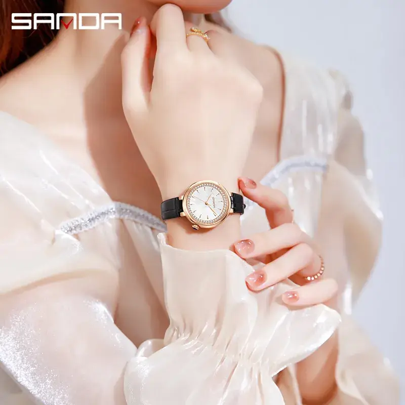 Sanda Green Diamond Watch for Women - Image 14