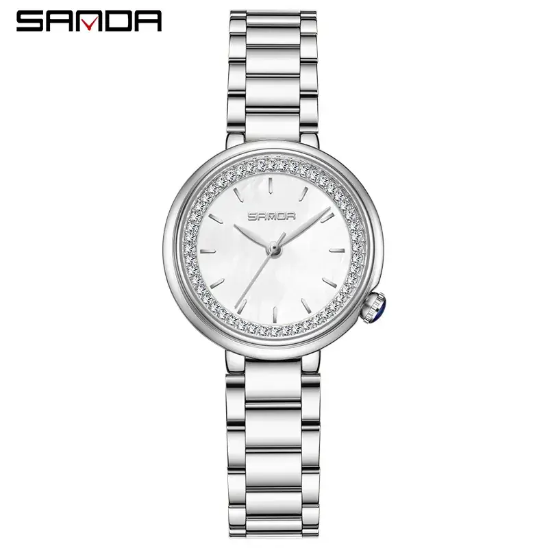 Sanda Green Diamond Watch for Women - Image 9