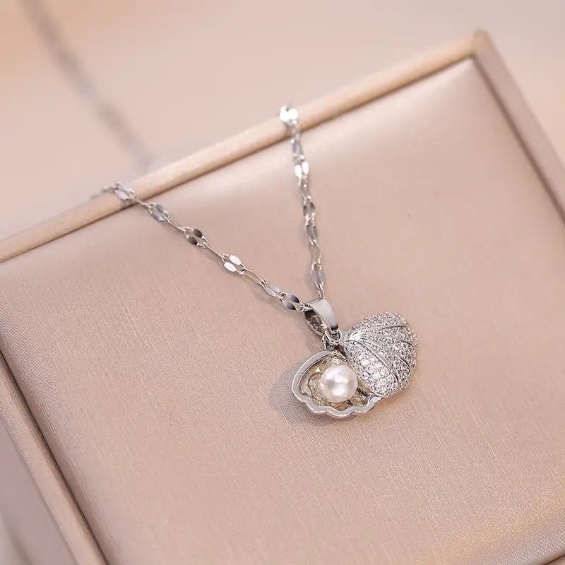 Golden Butterfly Pearl Necklace for Women - Image 2