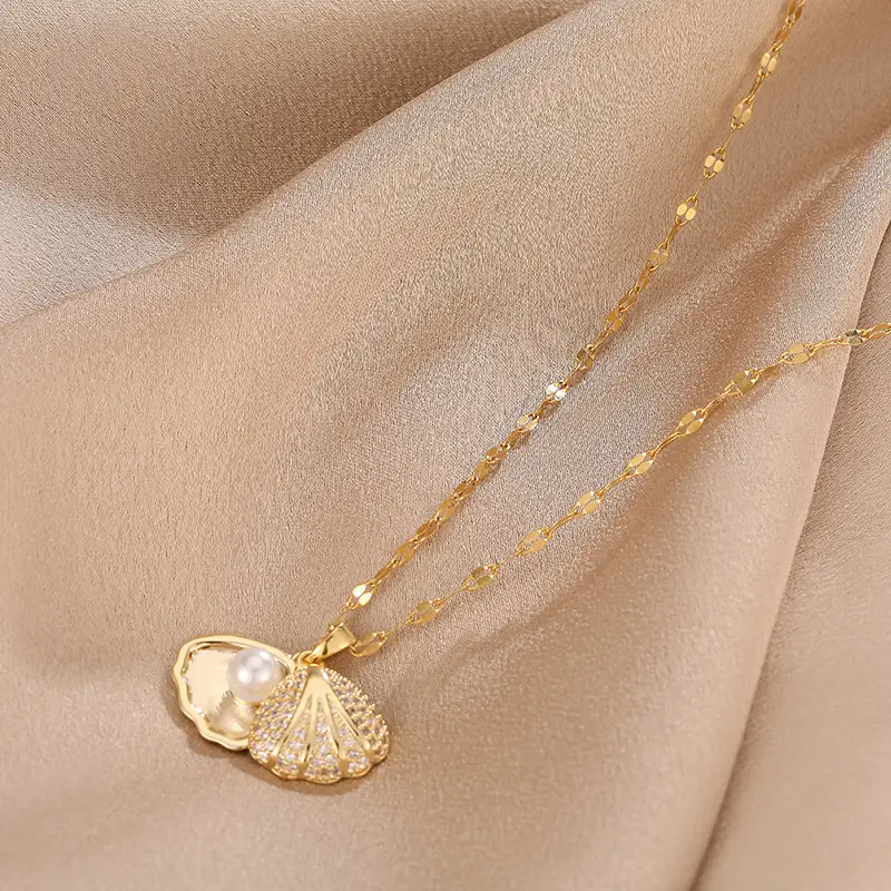 Golden Butterfly Pearl Necklace for Women - Image 5
