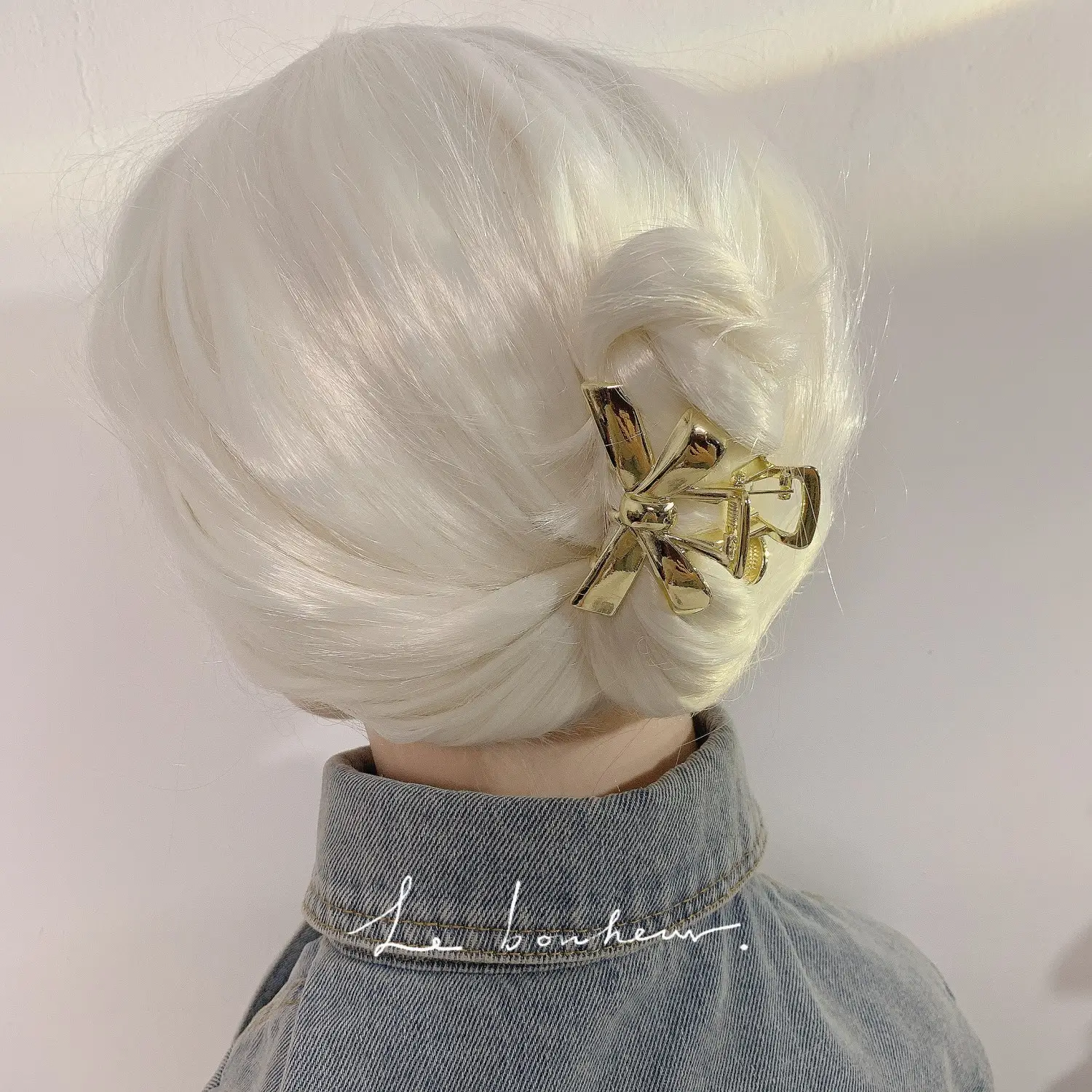 Simple Bow Small Metal Hairpin Women's Head Shark Clip — feature 18