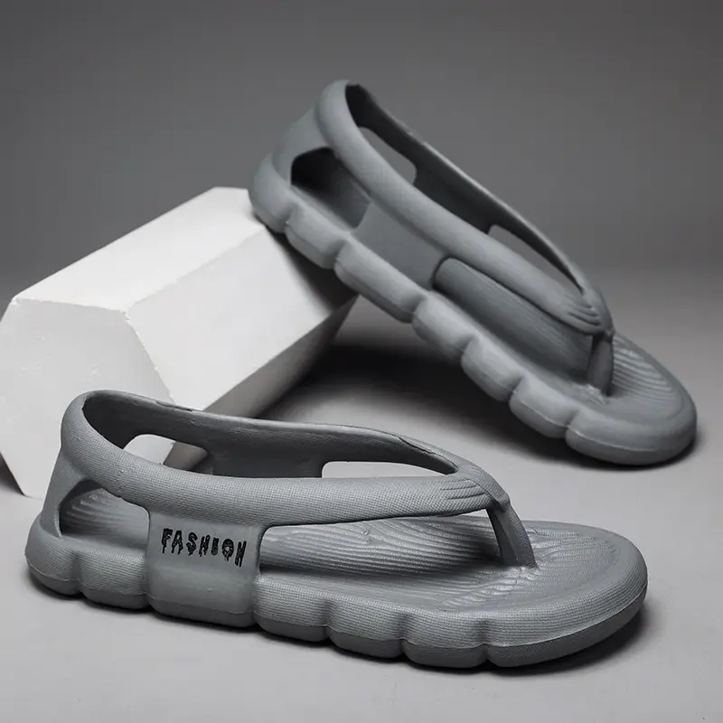 Men's White Foam Flip Flops Summer Driving Sandals