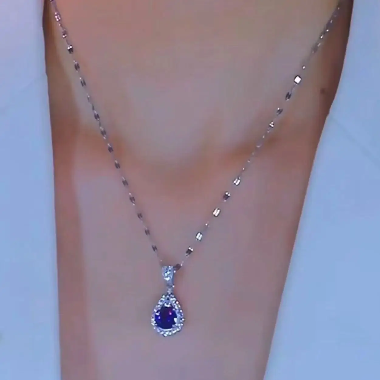 Purple Water Drop Necklace for Women — feature 6