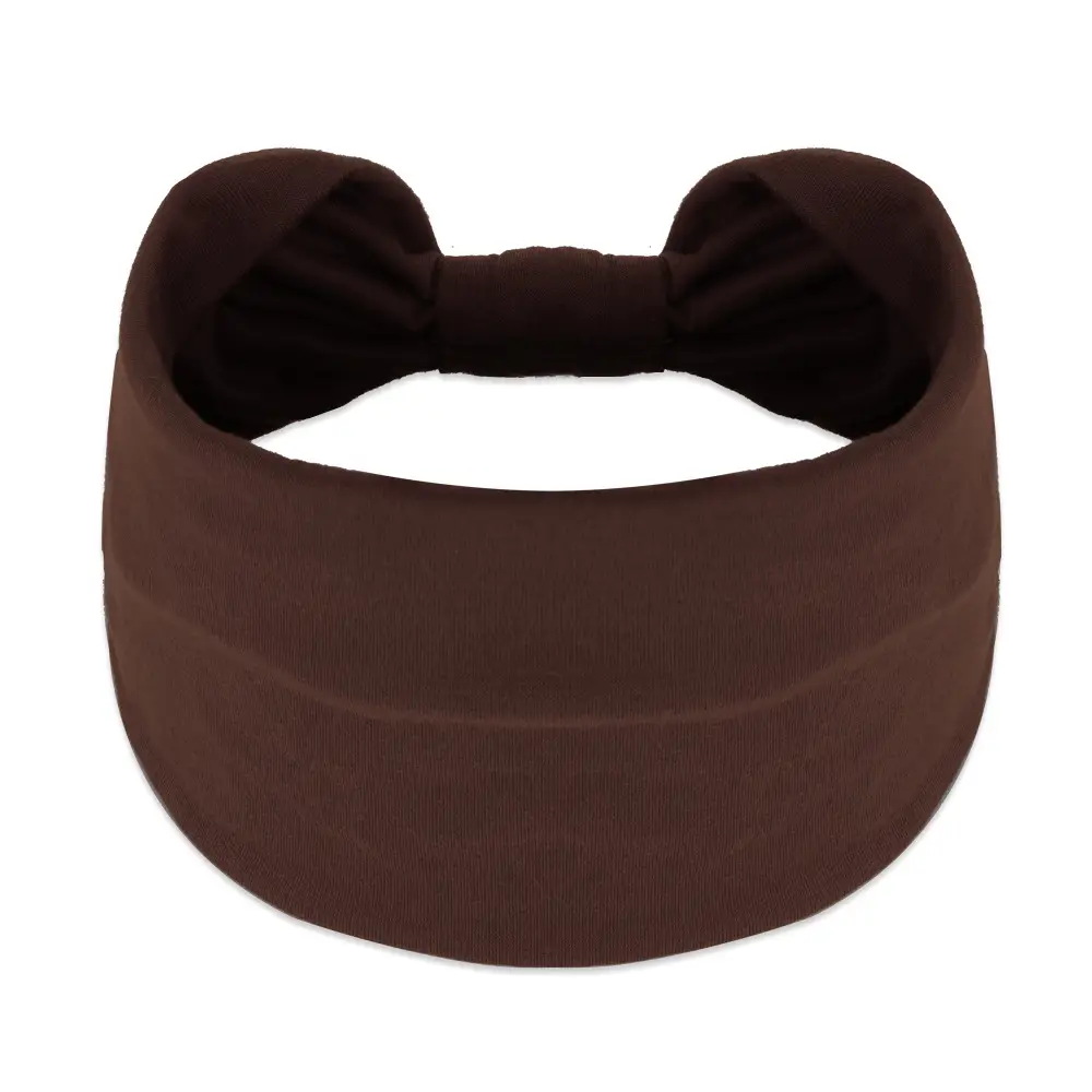 Deep coffee cotton wide-brimmed