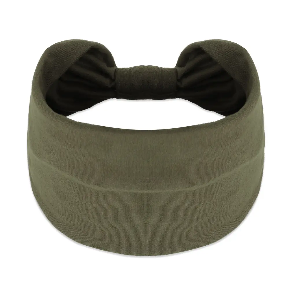 Army green cotton wide-brimmed