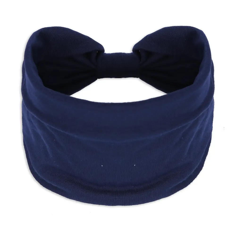 Navy blue cotton wide edge