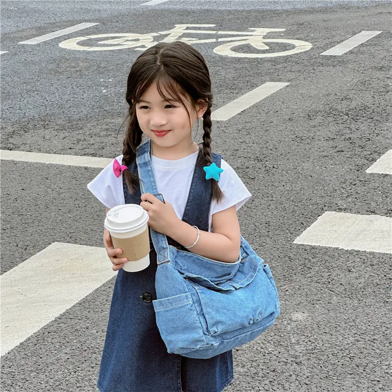 New Kids Denim Crossbody Bag Blue Shoulder Style