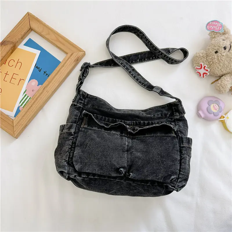 New Kids Denim Crossbody Bag Blue Shoulder Style