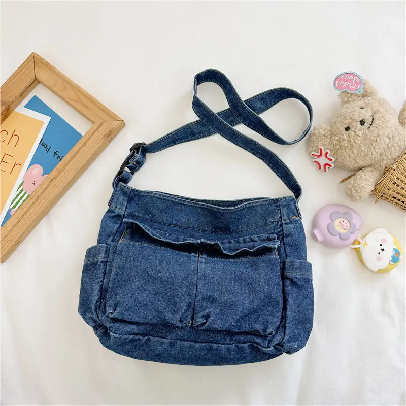 New Kids Denim Crossbody Bag Blue Shoulder Style