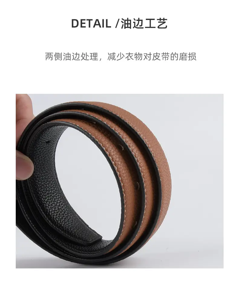 Women's Genuine Leather Belt Lemon Yellow with Buckle β feature 8