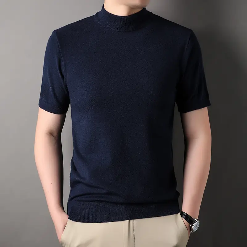 Men's Brown Turtleneck Cardigan 2025 Winter - Image 4