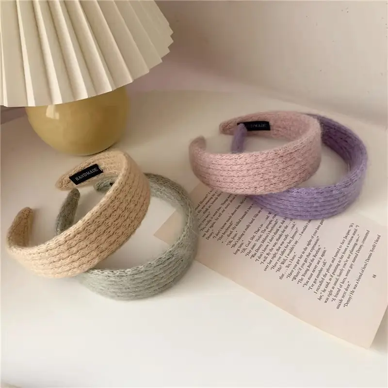 Pink Wool Hairband for Women with Soft Texture — feature 14