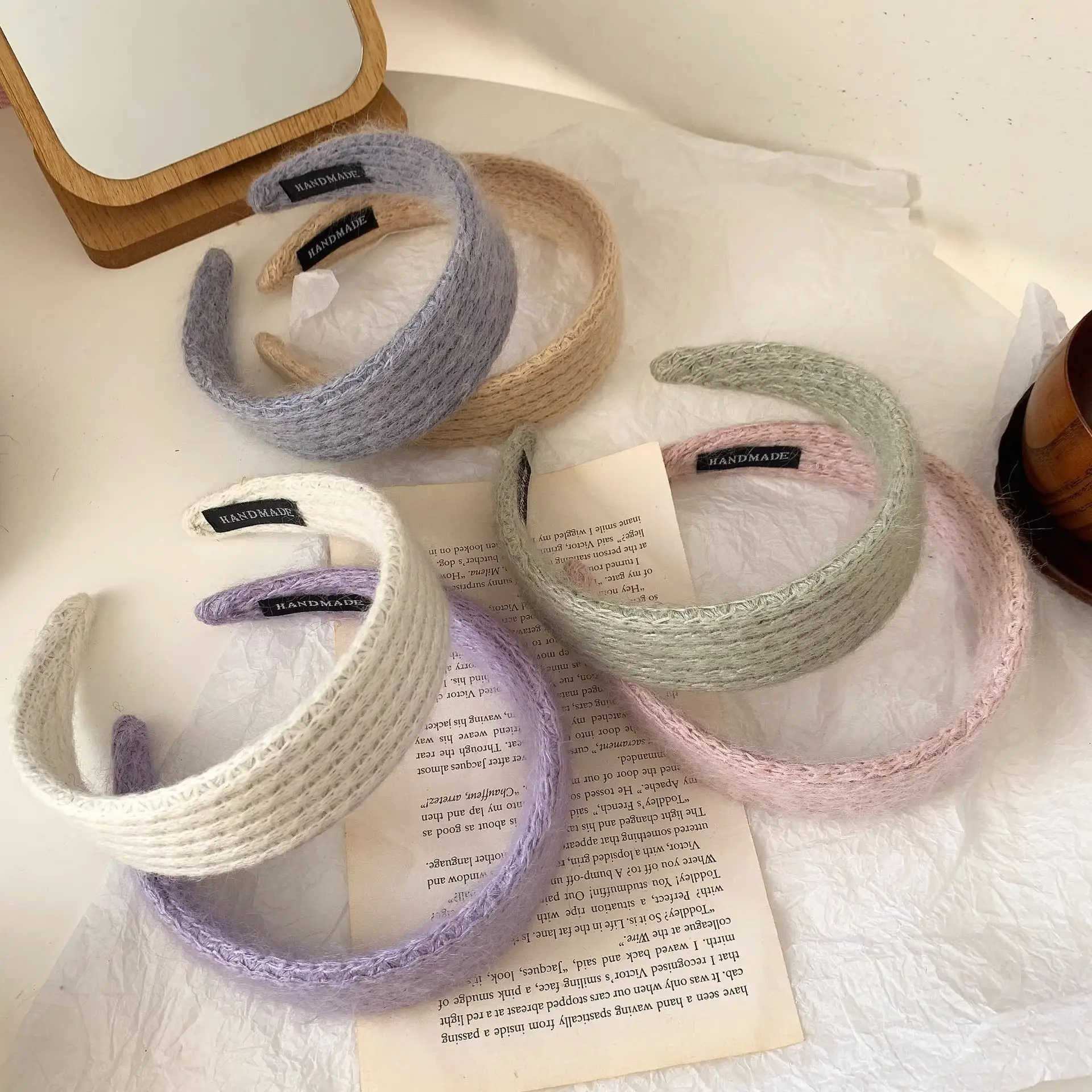 Pink Wool Hairband for Women with Soft Texture — feature 18