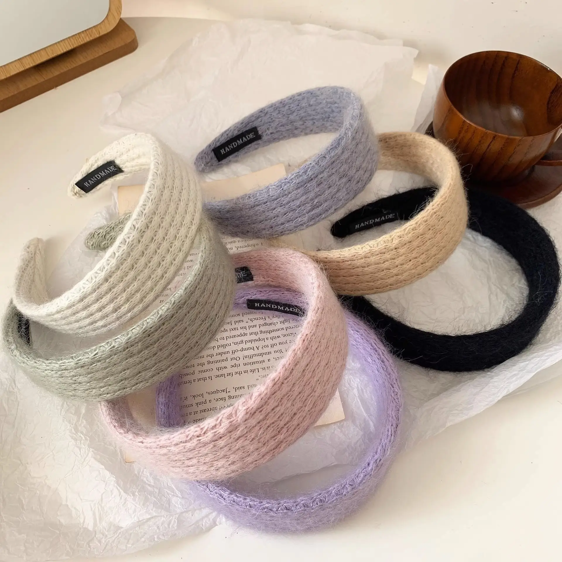 Pink Wool Hairband for Women with Soft Texture — feature 21