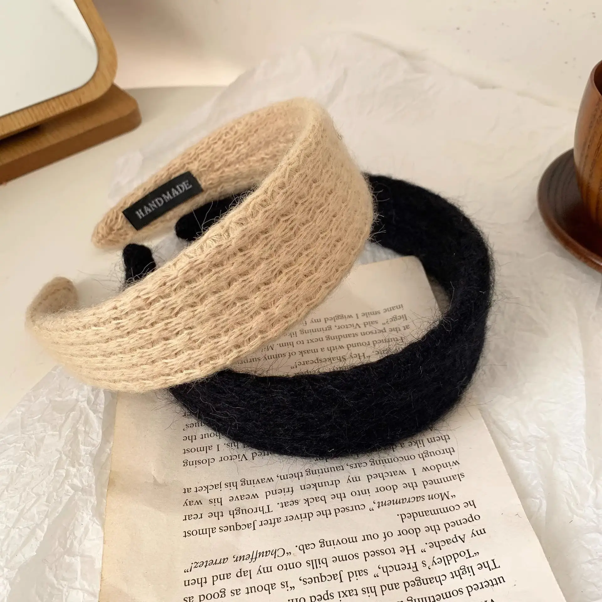 Pink Wool Hairband for Women with Soft Texture — feature 22