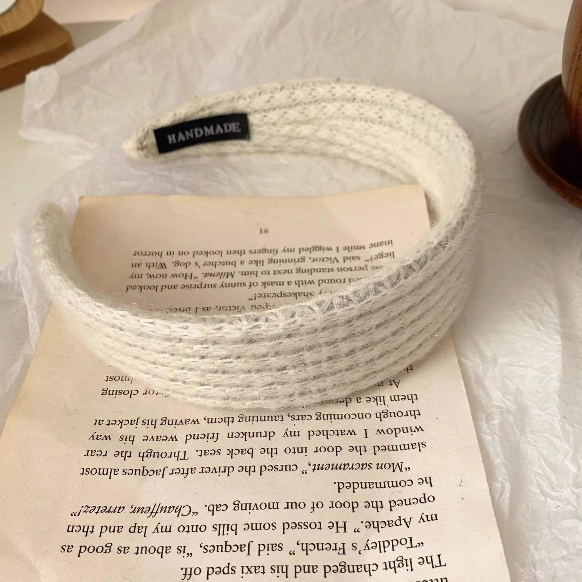 Pink Wool Hairband for Women with Soft Texture — feature 23
