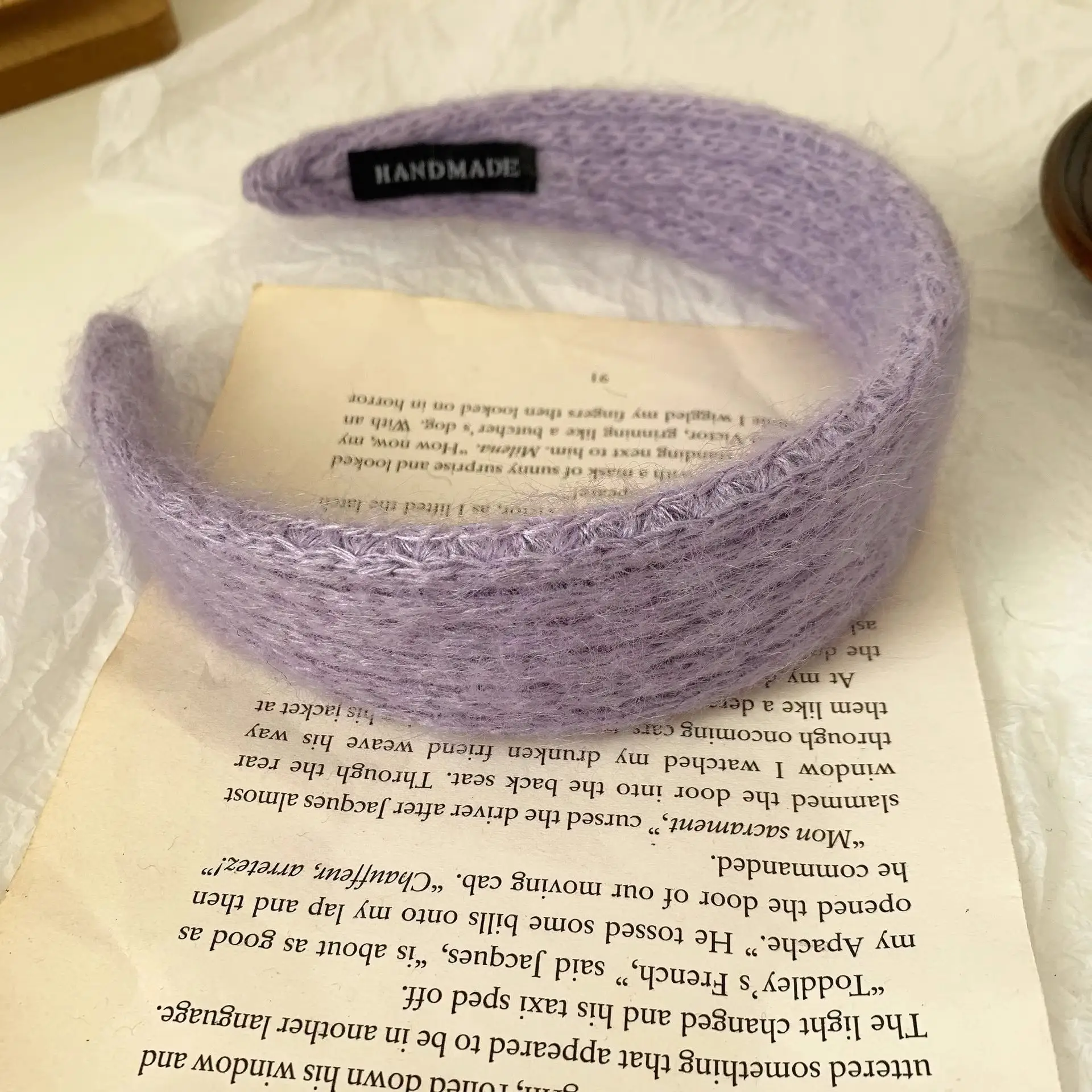 Pink Wool Hairband for Women with Soft Texture — feature 25