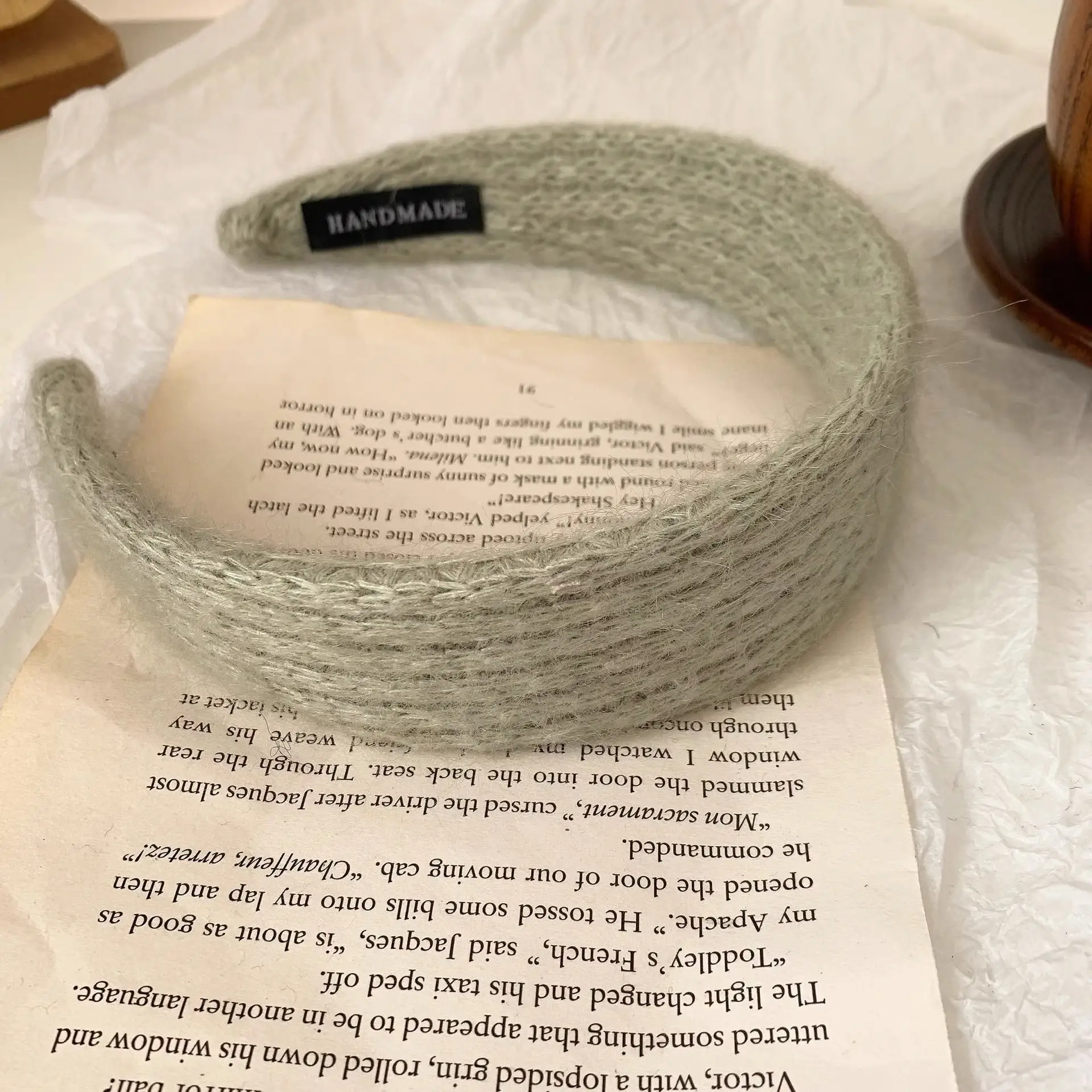 Pink Wool Hairband for Women with Soft Texture — feature 26