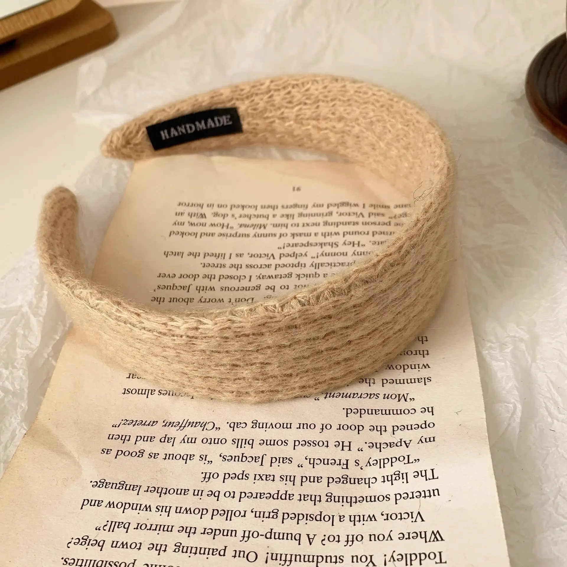 Pink Wool Hairband for Women with Soft Texture — feature 29