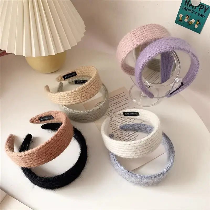 Pink Wool Hairband for Women with Soft Texture — feature 9