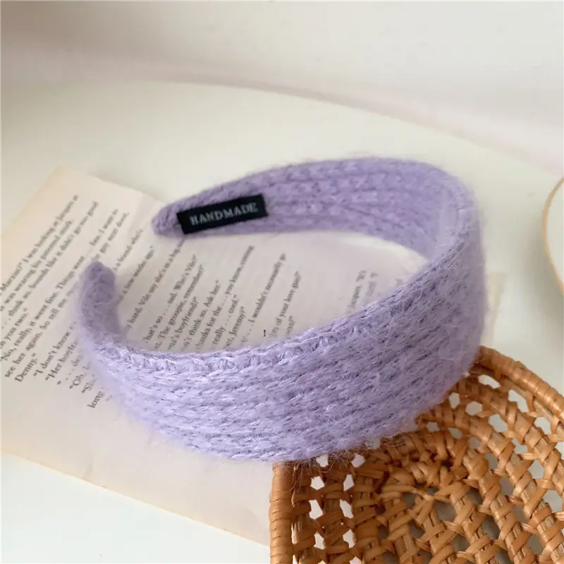 Pink Wool Hairband for Women with Soft Texture - Image 2