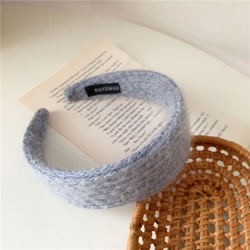 Pink Wool Hairband for Women with Soft Texture - Image 3
