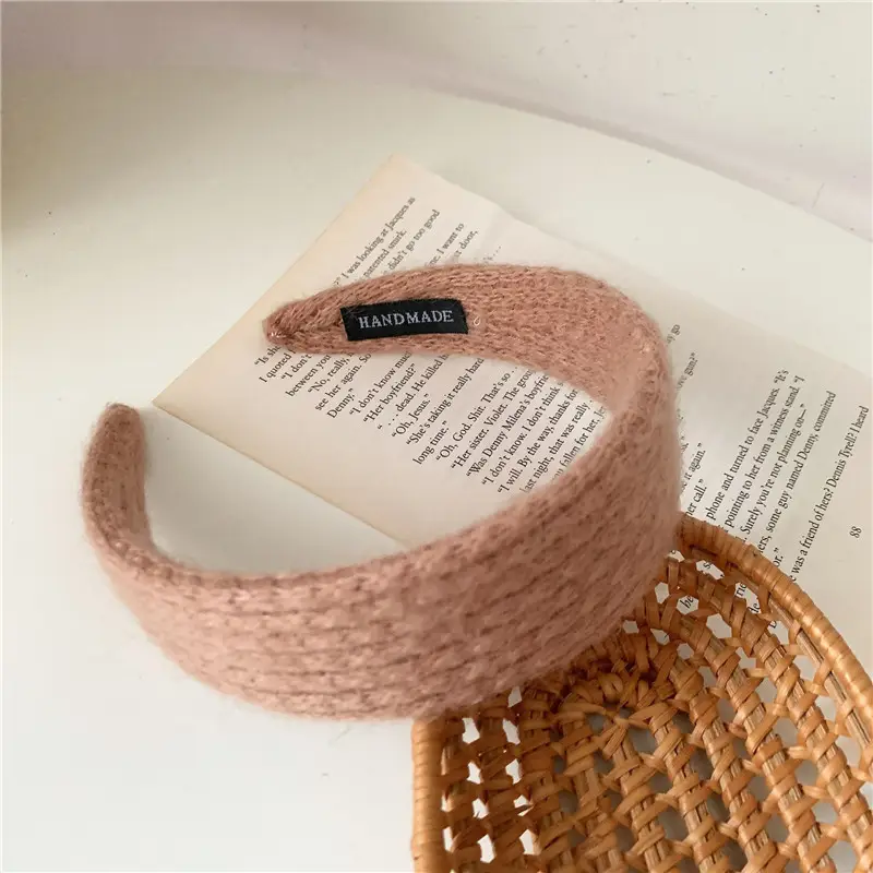 Pink Wool Hairband for Women with Soft Texture - Image 6