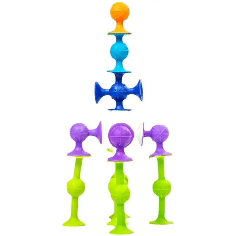 Kids Suction Toys 24 Pcs Colorful Building Blocks - Image 26