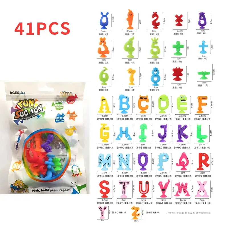 26 letters +15 numbers in color bags