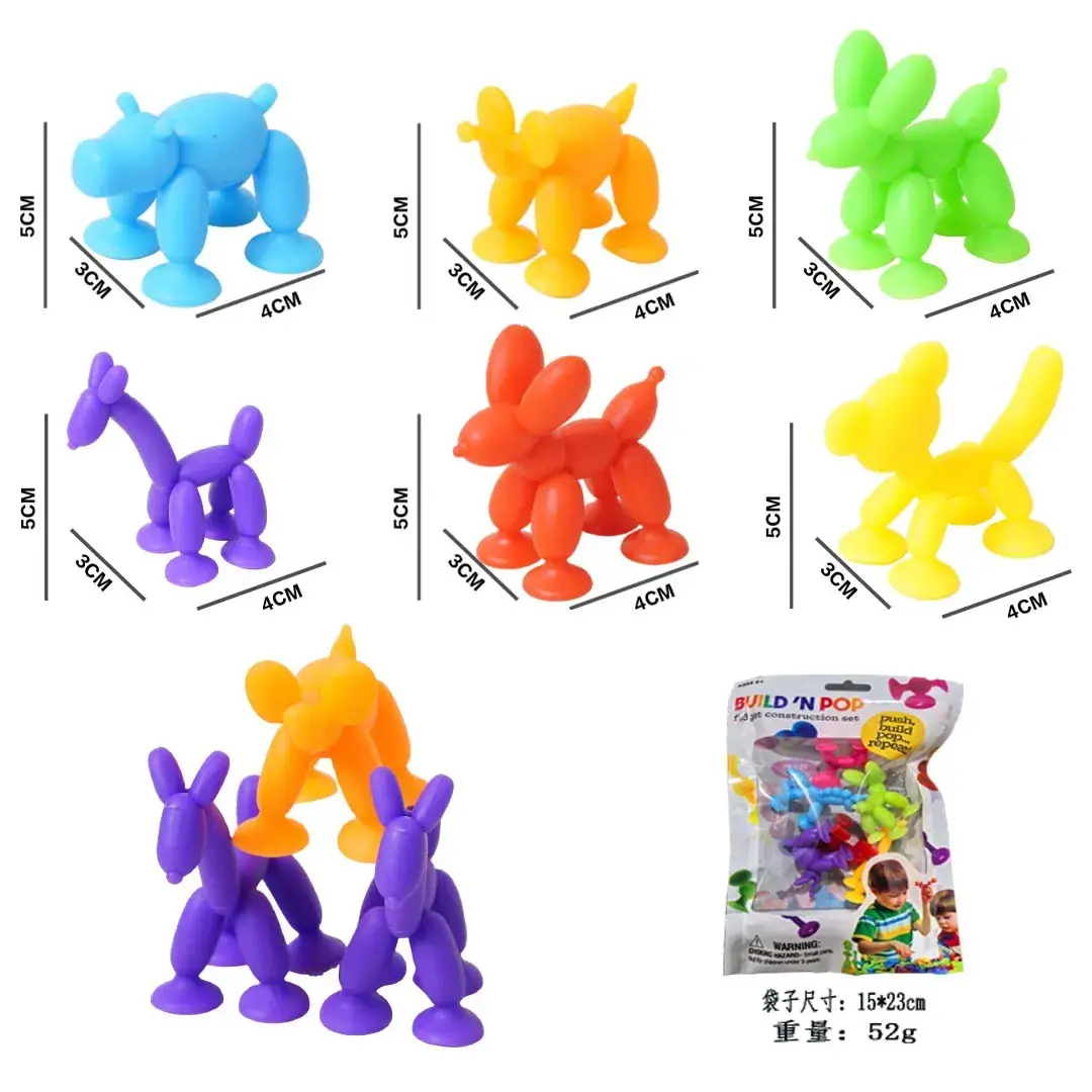 Kids Suction Toys 24 Pcs Colorful Building Blocks - Image 5