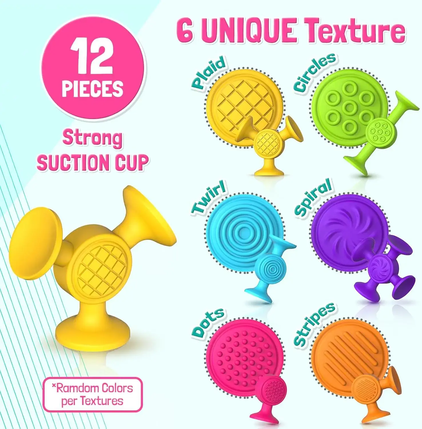Kids Suction Toys 24 Pcs Colorful Building Blocks - Image 7
