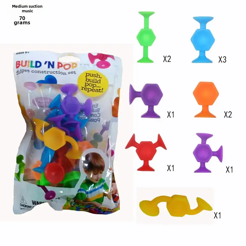 Kids Suction Toys 24 Pcs Colorful Building Blocks - Image 13