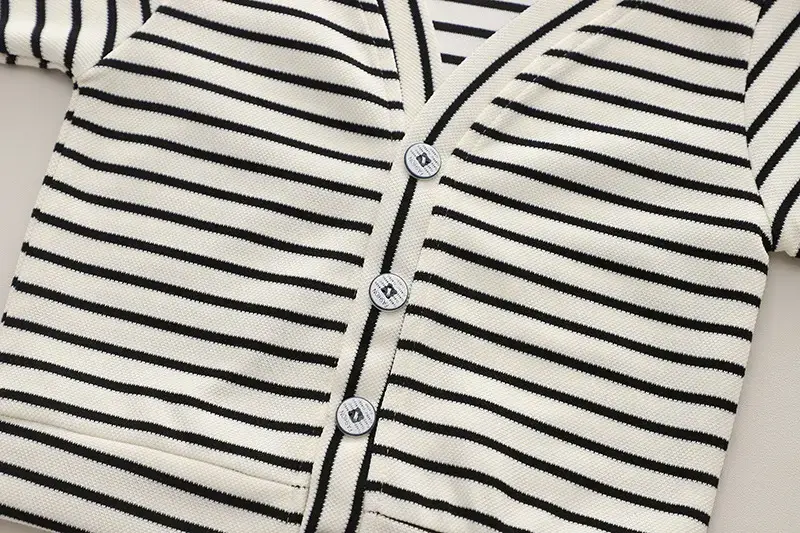 2023 Kids Pinstripe T-Shirt & Pants Set for Boys — feature 15