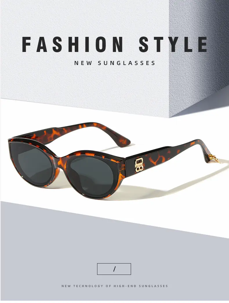 Retro Cat's Eye Sunglasses Women White Black — feature 11