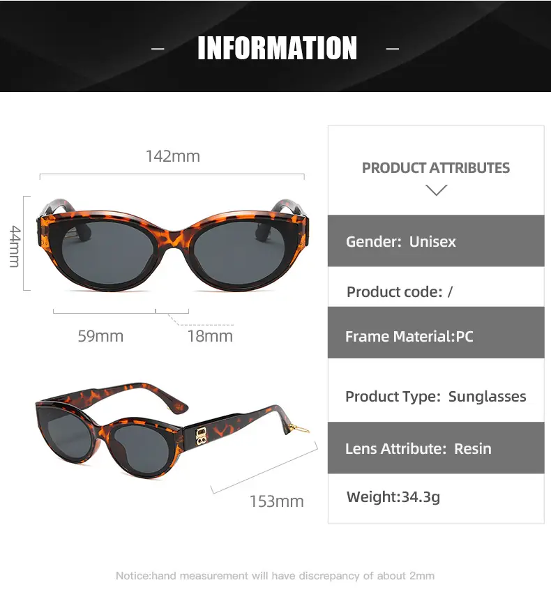 Retro Cat's Eye Sunglasses Women White Black — feature 12
