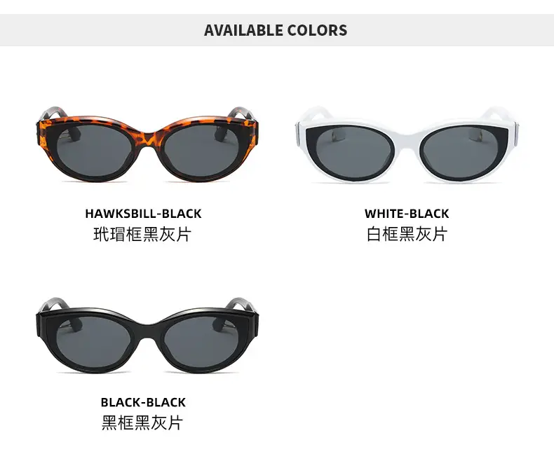 Retro Cat's Eye Sunglasses Women White Black — feature 13