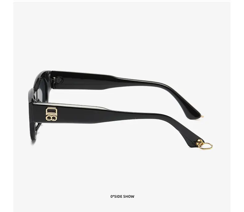 Retro Cat's Eye Sunglasses Women White Black — feature 17
