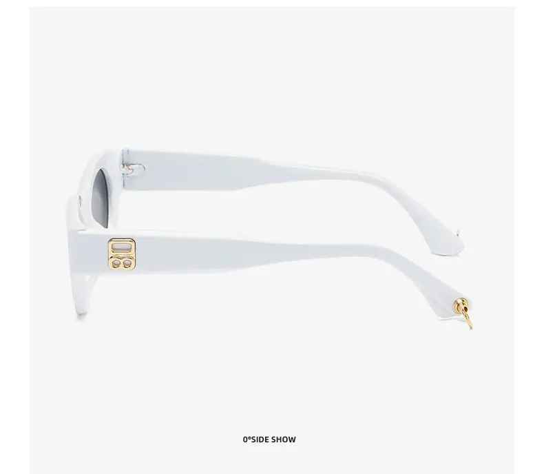 Retro Cat's Eye Sunglasses Women White Black — feature 18