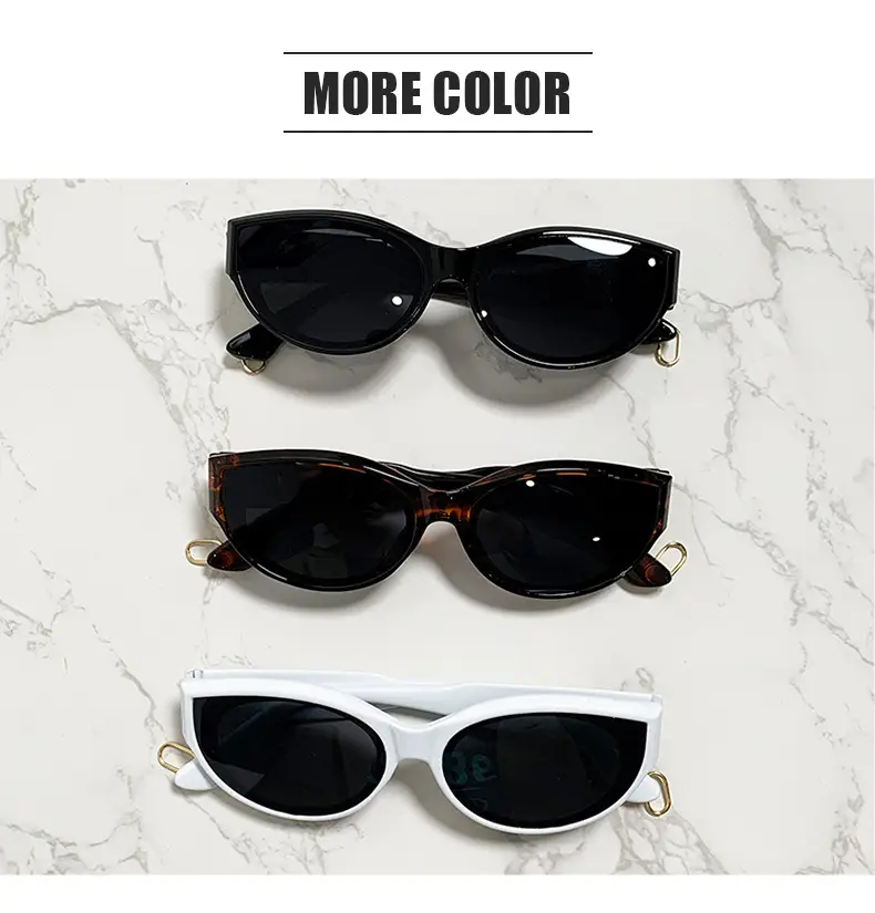 Retro Cat's Eye Sunglasses Women White Black — feature 20