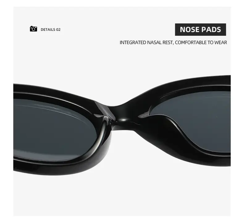 Retro Cat's Eye Sunglasses Women White Black — feature 22