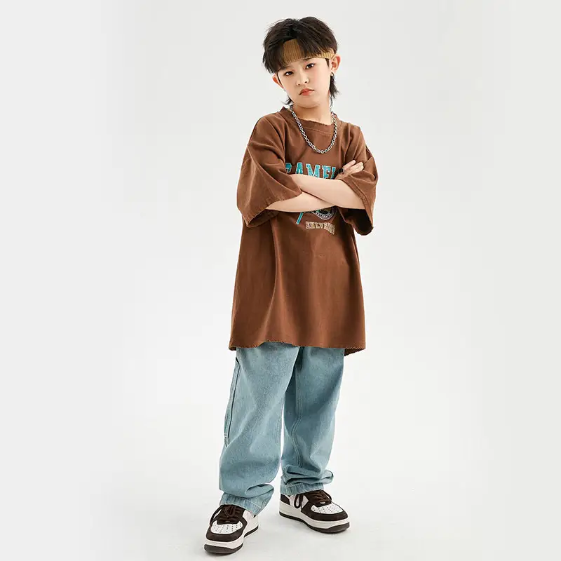 Children's Light Blue Hip Hop Capri Pants