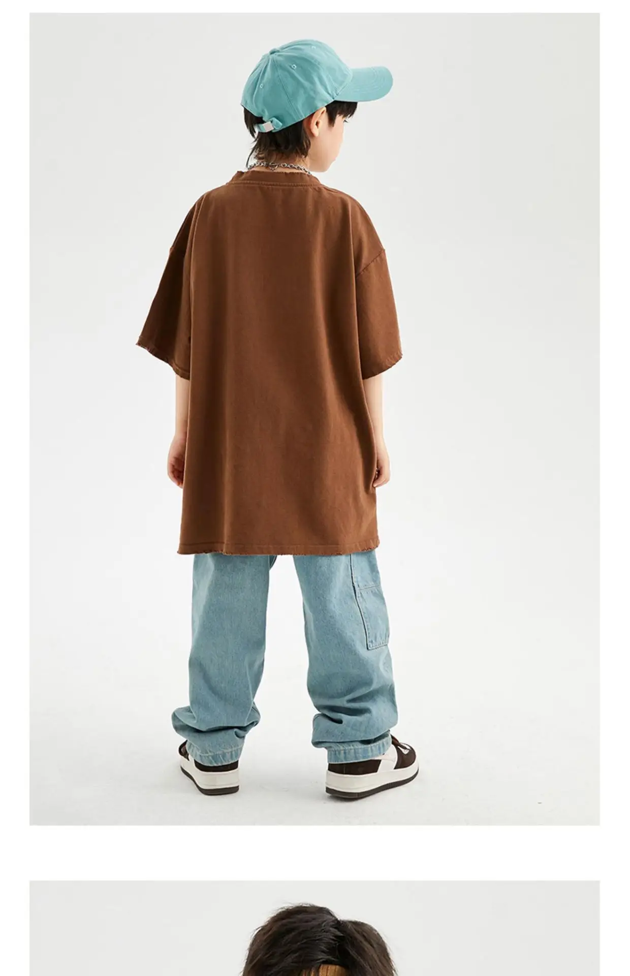 Children's Light Blue Hip Hop Capri Pants — feature 10