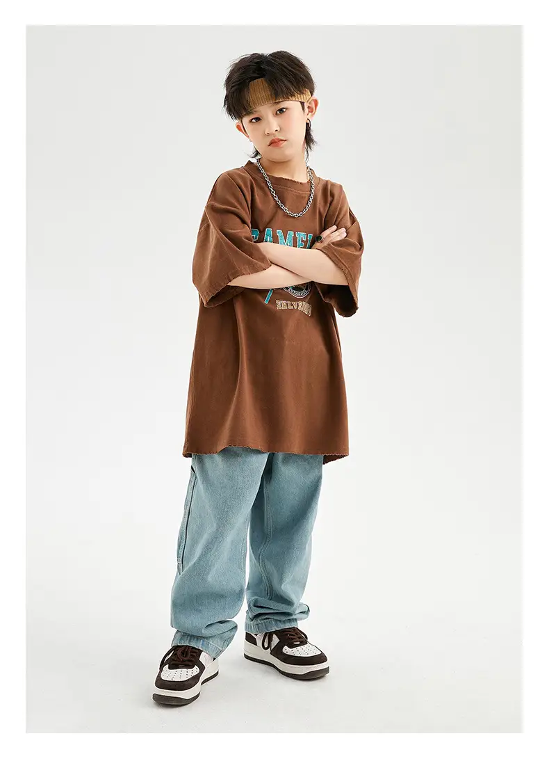 Children's Light Blue Hip Hop Capri Pants — feature 14