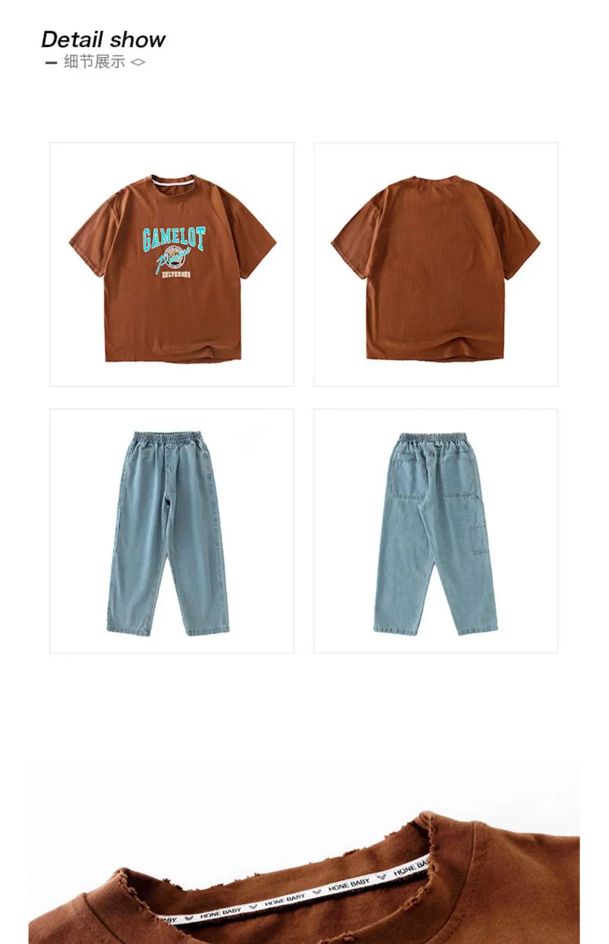 Children's Light Blue Hip Hop Capri Pants — feature 15
