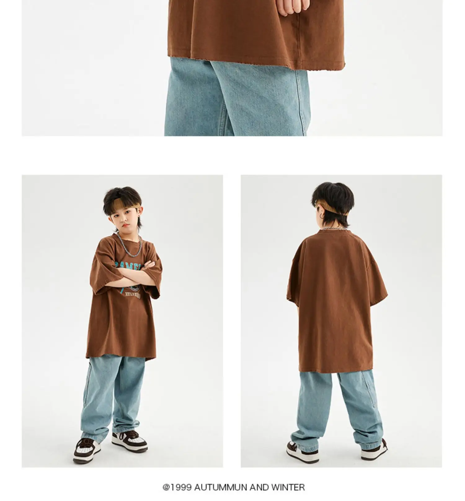 Children's Light Blue Hip Hop Capri Pants — feature 7