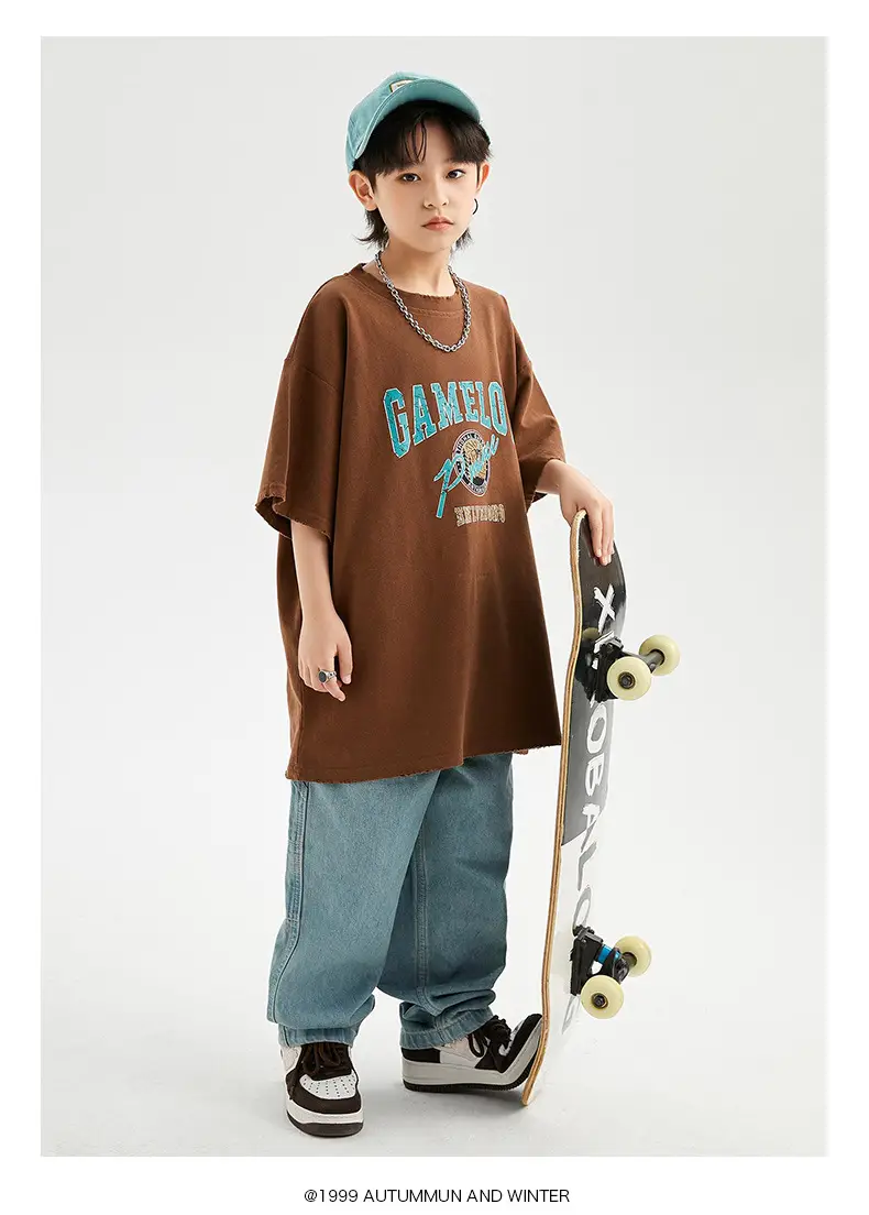 Children's Light Blue Hip Hop Capri Pants — feature 9