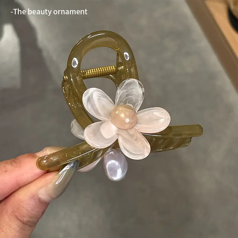 Elegant Flower Hair Clip for Women Medium Size